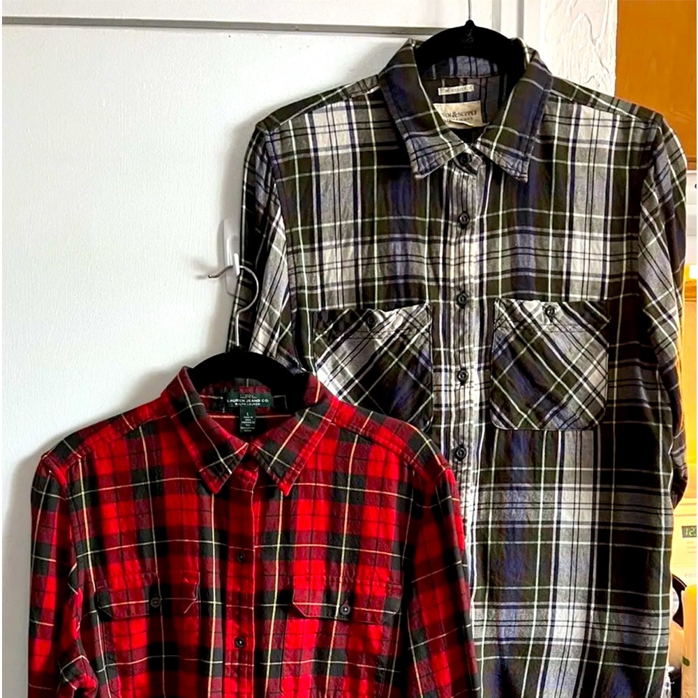 NWOT 2 WOMEN’S RALPH LAUREN & DENIM & SUPPLY 100% COTTON SHIRTS SZ LARGE